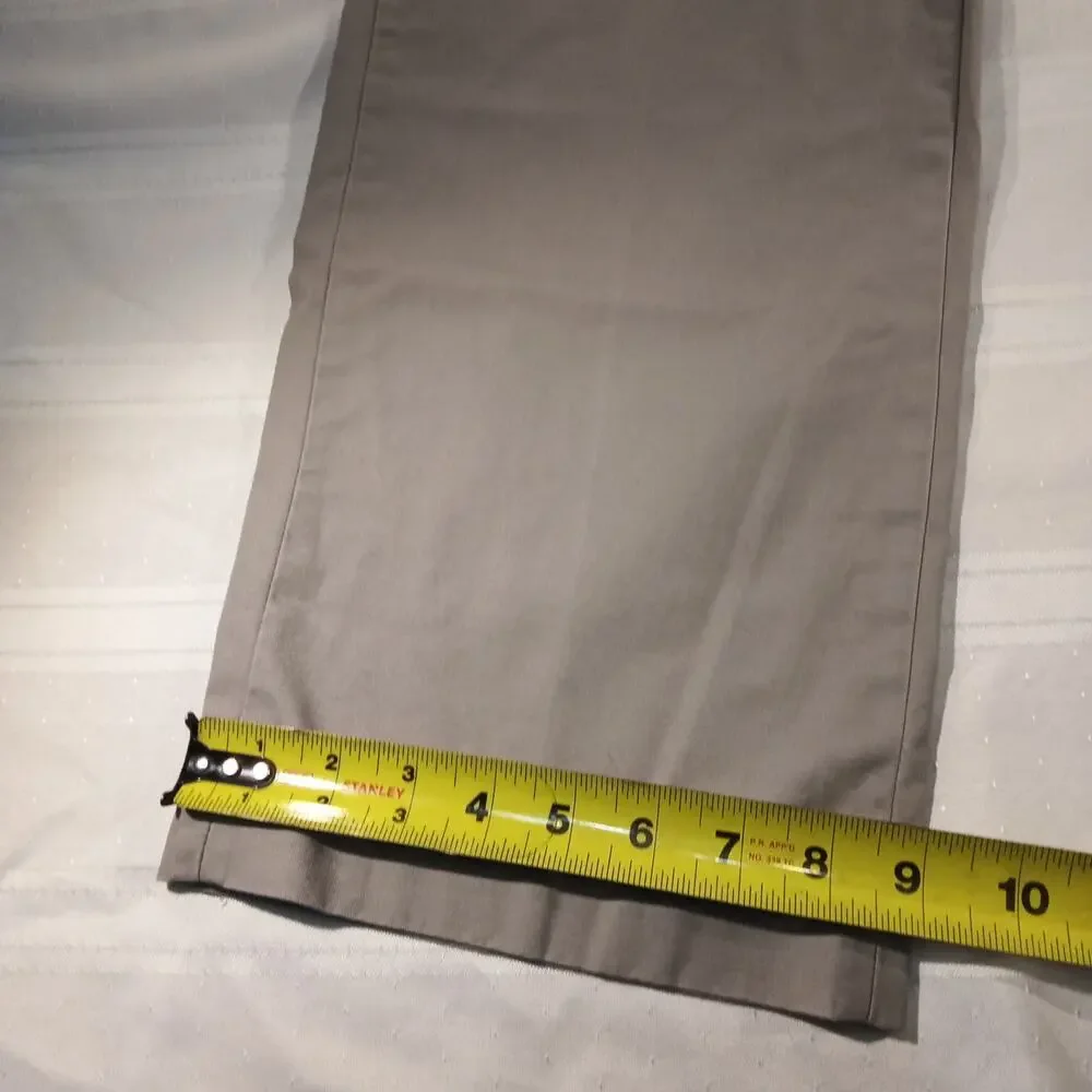 Banana Republic Men’s 34x30 Non-Iron‎ Tailored Fit Khaki Gray Flat Front
